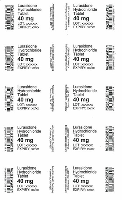 40 mg Blister.jpg 40 mg Lurasidone Hydrochloride Tablet Blister - 40 mg Blister